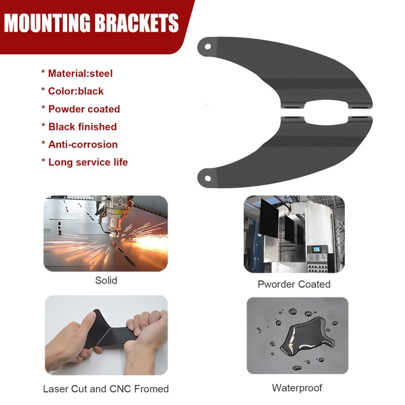 Wsays Upper Windshield Mount Bracket Compatible with 52'' Curved LED Light Bar Compatible with DODGE RAM 1500/2500/3500 2009-2018 4th Gen, Fit RAM 1500 Classic 2019-2024 - Image 2